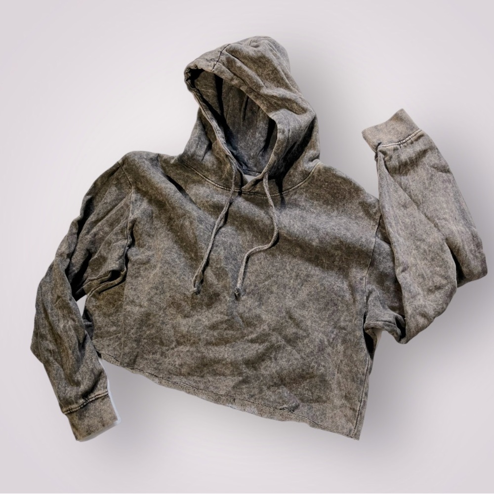Be You Cropped Hoodie Gray